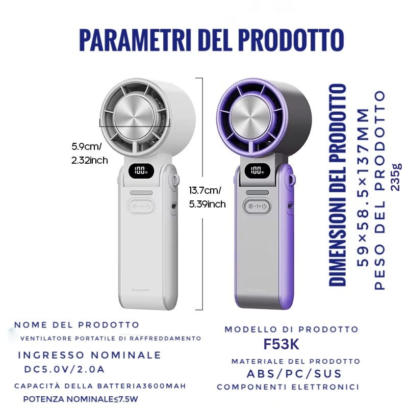 FRESCHISSIMO - Ventilatore Portatile ❄️